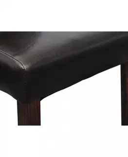 Jedálenské zostavy Jedálenská stolička 4 ks umelá koža / drevo Dekorhome Čierna