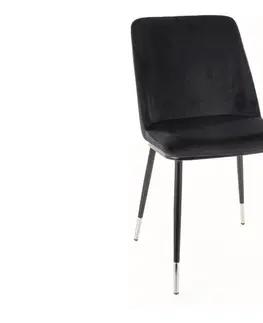 Jedálenské stoličky JEFF jedálenská stolička, čierna 