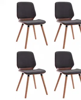 Jedálenské stoličky a kreslá Jedálenská stolička 4 ks Dekorhome Čierna / hnedá