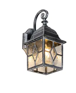 Vonkajsie nastenne svietidla Romantický vonkajší nástenný lampáš starostrieborný - Londýn