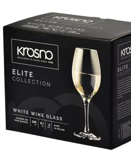 Dekorácie a bytové doplnky Sada pohárov na biele víno Elite 6x240 ml