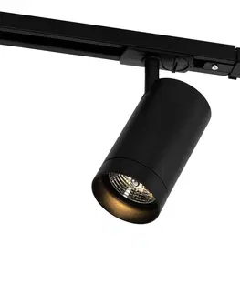 Kolajnicove svietidla Moderný čierny koľajnicový systém s 5 reflektormi AR70 1-fázový - Jeana Luxe