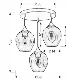 Nábytok Závesná lampa ASPA 3xE27 Candellux