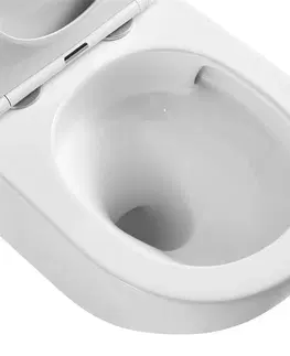 Kúpeľňa MEREO - WC závesné kapotované, Smart Flush RIMLESS, 495x360x370, keramické, vr. sedátka CSS113S VSD82T1