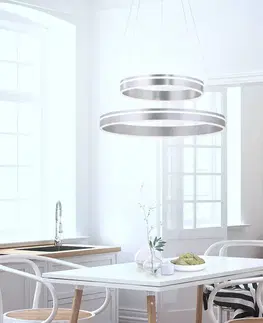 SmartHome lustre Q-Smart-Home Paul Neuhaus Q-VITO závesná lampa 2-pl., oceľ
