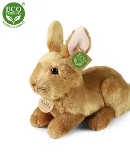 Plyšové hračky RAPPA - Plyšový králik hnedý ležiaci 23 cm ECO-FRIENDLY