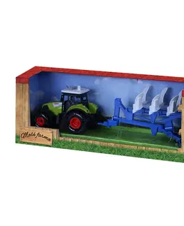 Hračky - dopravné stroje a traktory RAPPA - Traktor plastový so zvukom a svetlom s vlečkou pre orbu