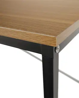 Písacie stoly Písací stôl, dub/čierna, 100x60 cm, MELLORA