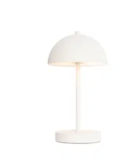 Stolove lampy Vonkajšia stolná lampa biela nabíjateľná 3-stupňovo stmievateľná - Keira