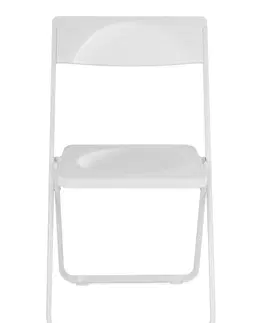 Jedálenské stoličky NABBI Smily skladacia stolička biela