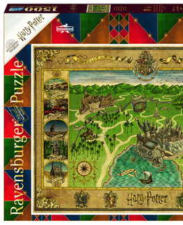 1500 dielikov Ravensburger Puzzle Harry Potter: Mapa Rokfortu 1500 Ravensburger