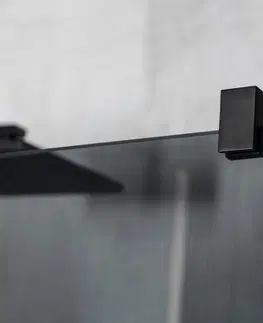 Sprchové dvere GELCO - VARIO BLACK jednodielna sprchová zástena na inštaláciu k stene, číre sklo, 800 mm GX1280GX1014