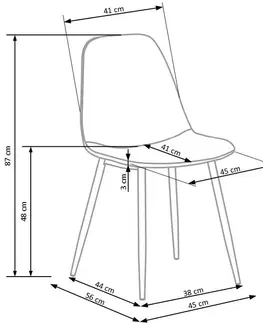 Jedálenské stoličky a kreslá Jedálenská stolička K417 Halmar Béžová