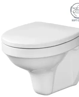 Záchody DEANTE Podstavný rám, pre závesné WC misy + SLIM tlačidlo chrom + WC CERSANIT DELFI + SOFT SEDADLO CST_WC01 051P DE2