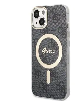 Puzdrá na mobilné telefóny Puzdro Guess 4G IML MagSafe for Apple iPhone 13, čierne 57983114235