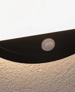Vonkajšie nástenné svietidlá so senzorom Paulmann Paulmann Lamina nástenné svetlo CCT okrúhle čierna