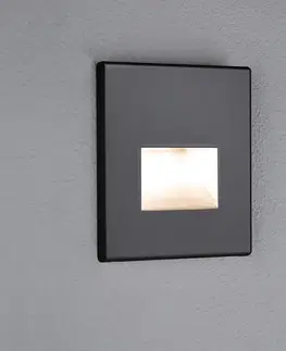 Vstavané nástenné svietidlá Paulmann Paulmann nástenné zapustené LED Edge, čierna