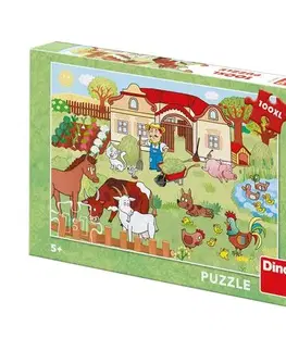 Od 100 dielikov Dino Toys Puzzle Zvieratká na statku 100 XL Dino