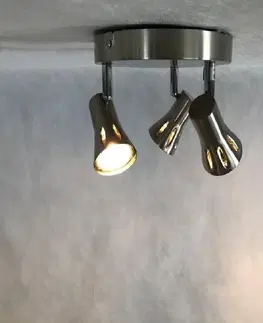 Moderné lampy do obývačky Luster GU1058-3R Saténový chróm LS3