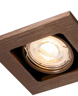 Zapustene svietidla Moderné zápustné bodové svietidlo tmavé bronzové nastaviteľné - Qure