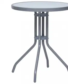 Záhradné jedálenské sety Záhradný bistro set 3 ks Dekorhome Čierna