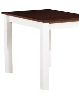 Jedálenské stoly Stôl ST29 100X70 orech/biely
