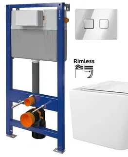 Kúpeľňa Výrobci - + WC REA Raul Rimless + SEDADLO S97-062 SQCR RA1