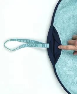vodné športy Obojstranný uterák na nohy z jemného mikrovlákna s priemerom 60 cm svetlozelený