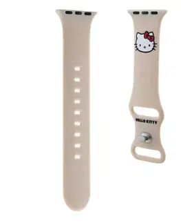 Príslušenstvo k wearables Hello Kitty Liquid Silicone Kitty Head Logo remienok pre Apple Watch 3840mm, béžový 57983116942