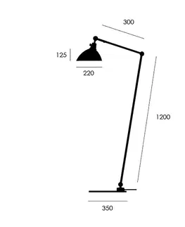 Stojacie lampy midgard midgard modulárna stojacia lampa TYPE 556 čierna 140 cm