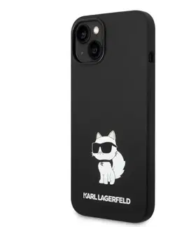 Puzdrá na mobilné telefóny Zadný kryt Karl Lagerfeld Liquid Silicone Choupette NFT pre Apple iPhone 14 Plus, čierne 57983112408