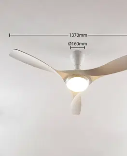 Stropné ventilátory so svetlom Starluna Starluna Borga LED ventilátor 3 lopatky, biela