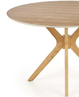 Jedálenské stoly HALMAR Nicolas okrúhly jedálenský stôl dub prírodný