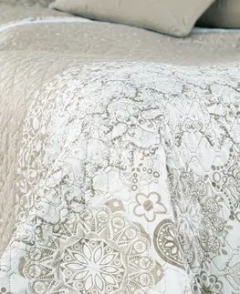 Prikrývky na spanie DecoKing Prehoz na posteľ Alhambra béžová, 220 x 240 cm