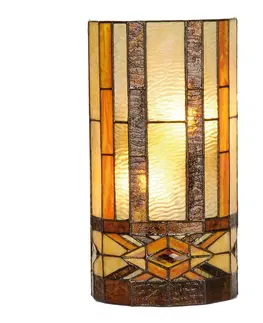 Nástenné svietidlá Clayre&Eef Miwa – nástenné svietidlo v štýle Tiffany