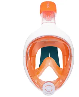 šnorchl Detská maska na šnorchlovanie Easybreath XS (6-10 rokov) oranžová