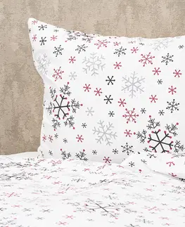 Obliečky 4Home Bavlnené obliečky Snowflakes, 140 x 220 cm, 70 x 90 cm