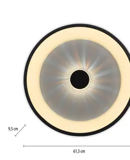 Stropné svietidlá JUST LIGHT. Stropné svietidlo Vertigo LED, CCT, Ø 61,5 cm, čierne