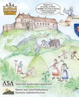 Leporelá, krabičky, puzzle knihy Pajštún - 1. prechádzka históriou hradu s vtáčikom Karolom - Jana Podstavková