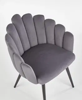 Jedálenské stoličky HALMAR K410 jedálenské kreslo tmavosivá / čierna