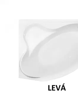 Vane HOPA - Asymetrická vaňa DELFINA - Nožičky k vani - Bez nožičiek, Rozmer vane - 166 × 107 cm, Spôsob prevedenia - Ľavé VANDELF166L