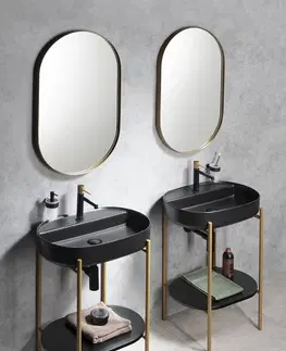 Kúpeľňa SAPHO - PUNO podstavec s umývadlom 600x860x396, zlatá mat SKA590-5-01