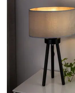 Lampy   - Stolná lampa OVAL 1xE27/15W/230V šedá 