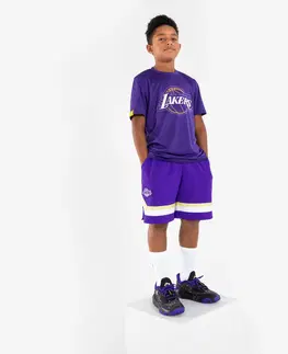 dresy Detské basketbalové tričko TS 900 NBA Lakers fialové
