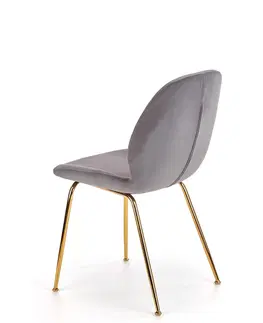Jedálenské stoličky HALMAR K381 jedálenská stolička sivá / zlatá