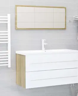 Kúpeľňové skrinky Skrinka pod umývadlo 90 cm Dekorhome Biela lesk