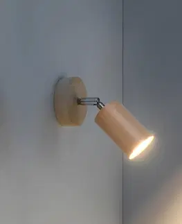 Lampy do obývačky Nastenná lampa Rinne prírodné drevo