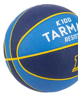basketbal Detská mini basketbalová lopta veľkosti 1 - K100 modrá gumená