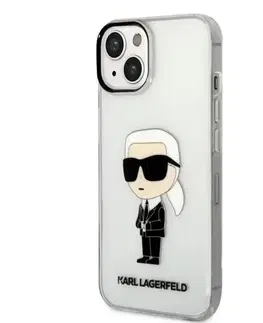 Puzdrá na mobilné telefóny Puzdro Karl Lagerfeld IML Ikonik NFT pre Apple iPhone 14, transparentné 57983112422