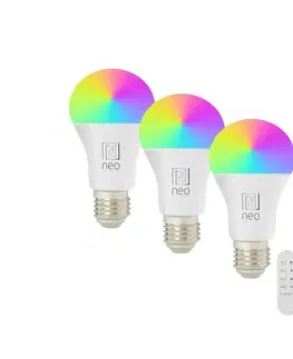 LED osvetlenie  Neo  NEO 07733CDO-SADA 3xLED RGB Stmievateľná žiarovka E27/11W/230V Wi-Fi Tuya+DO 